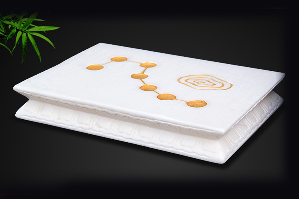 双层汉白玉描金七星棺床